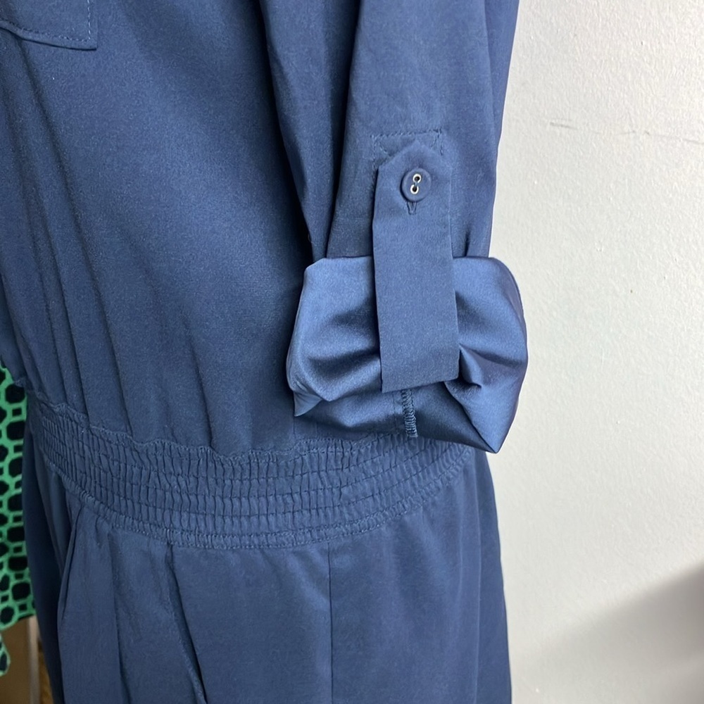 Gianni Bini Women’s Dress, Size XS, Roll Up Sleeves, Navy Blue - Picture 5 of 8